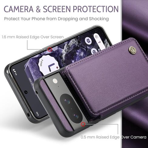 Kowauri for Google Pixel 8 Case, PU Leather Wallet Case for Women Men with RFID Blocking Card Holder Slot Magnetic Closure Shockproof Protective Phone Cover for Google Pixel 8 (Teal) in Kuwait