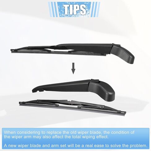 ACROPIX Rear Windshield Wiper Blade Arm Replacement Set OEM Quality Fit for Volvo V50 2004-2012 - Pack of 2 in Saudi Arabia