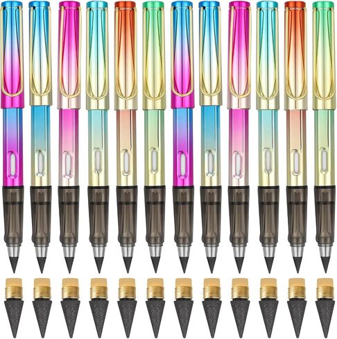 12 حزمة من أقلام الرصاص الأبدية بدون حبر قلم رصاص إنفينيتي مع ممحاة للمكتب (12 قلم رصاص + 12 ممحاة + 12 طرف) in Kuwait