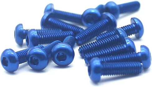20pcs M3 Allen Screws 7075 Aluminum Alloy Hex Socket Button Head Cap Screws (Dark Blue, 12mm) in Saudi Arabia