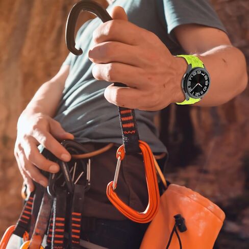 Rugged Band Compatible with Samsung Galaxy Watch 6 5 4 Bands 44mm 40mm/Galaxy Watch 6 Classic Bands 47mm 43mm/Galaxy Watch 5 Pro 45mm/Watch 4 Classic 46mm 42mm, No Gap Silicone Replacement Sports Strap in Kuwait