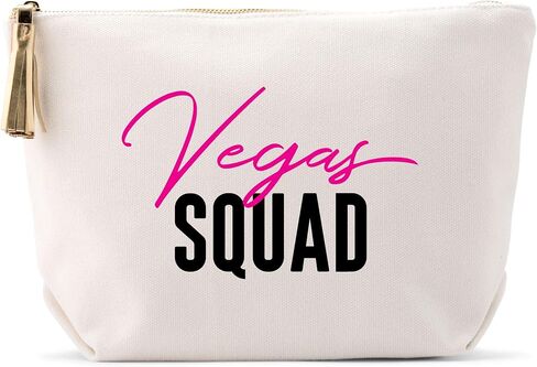 WEDDINGSTAR Large Personalized Canvas Makeup Bag - Bride Script Navy Blue in Saudi Arabia