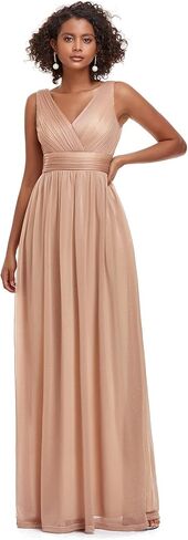 فستان سهرة طويل لامع برقبة على شكل حرف V للنساء من Ever-Pretty 07764-USA in Kuwait