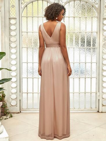 فستان سهرة طويل لامع برقبة على شكل حرف V للنساء من Ever-Pretty 07764-USA in Kuwait