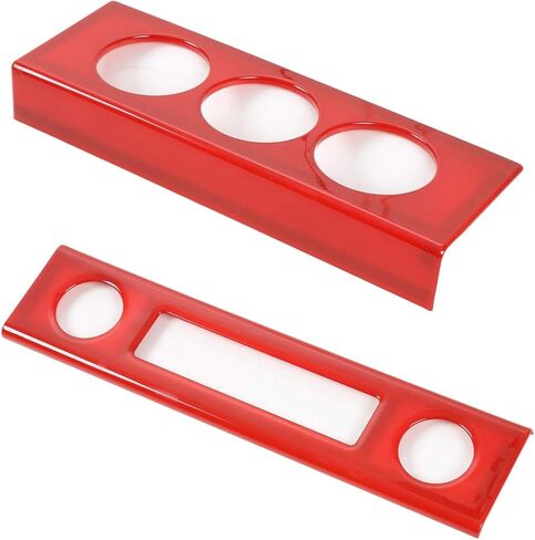 RT-TCZ ل رانجلر JK لوحة القيادة غطاء لوحة الكسوة ديكور ل جيب رانجلر JK JKU 2007-2010 الأحمر الداخلية اكسسوارات 4 قطعة in Kuwait