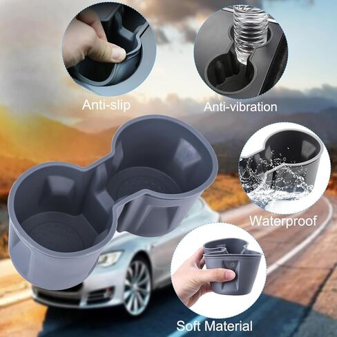 4 قطع صينية تنظيم وحدة التحكم المركزية متوافقة مع ملحقات Tesla Model 3 Model Y 2023 2022 2021، مسند الذراع، صندوق تخزين درج مخفي، حامل أكواب، ملحقات داخلية in Kuwait