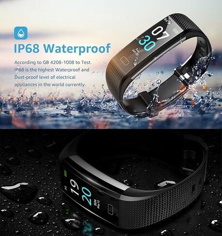 IP68 اللياقة البدنية تعقب ضغط الدم مراقب معدل الحرارة ساعة ذكية الدم الأكسجين النوم مراقب النشاط تعقب عداد الخطى ساعة للنساء الرجال الاطفال in Kuwait