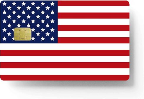 American Flag Pattern Credit Card Stickers Skin No Bubble Slim Waterproof Anti-Wrinkling Removable Vinyl Debit Skin Cover Credit Card Decals in Saudi Arabia