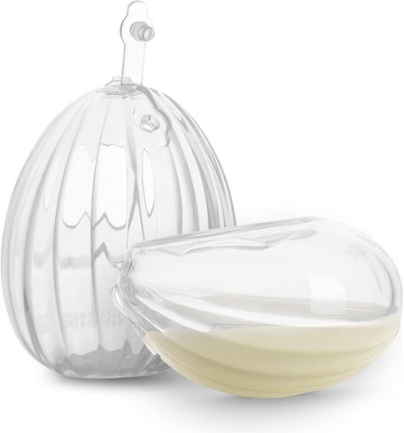 haakaa Milk Collector for Nursing Mom, 2-in-1 Wearable Breastmilk Catchers with Plug, Passive Shell Breast Pump, Breastfeeding Essentials Silicone Breast Shields, Protect Sore Nipples-2.5oz,1 Count in Saudi Arabia