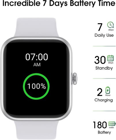 Smart Watch, Fitness Tracker Watch with 45 mm Touchscreen, Heart Rate Monitor, Blood Oxygen, Sleep Tracking Fitness Watch 5ATM Waterproof Smartwatch for Women Men Compatible with Android iOS in Saudi Arabia