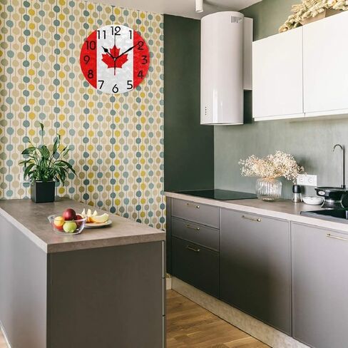 Naanle Tribal Animals Fox Deer Owls Round Wall Clock, 9.5 Inch Battery Operated Quartz Analog Quiet Desk Clock for Home,Office,School,Kitchen in Kuwait