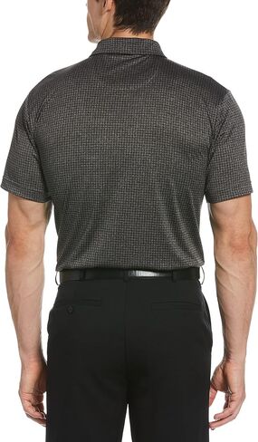 PGA TOUR Men's Mini Windowpane Short Sleeve Golf Polo Shirt in Saudi Arabia