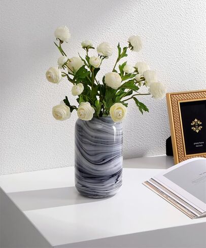 Glass Flower Vase, Hand Blown Glass Vase, Decorative Glass Vase for Home Decor,Modern Floral Vase for Living Room, Centerpieces, Tabletop, Wedding in Saudi Arabia