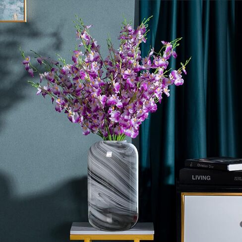 Glass Flower Vase, Hand Blown Glass Vase, Decorative Glass Vase for Home Decor,Modern Floral Vase for Living Room, Centerpieces, Tabletop, Wedding in Saudi Arabia