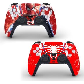 Skin Covers Vinyl Stickers Cover Spider Red Wrap Compatible with PS4 Controller Remote Skin Hero (2 Pack)