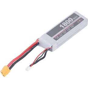 VBESTLIFE Rechargeable LiPo Battery Pack, 11.1V 3S 1800mAh 25C LiPo Battery Replacement for RC Car Airplane Aircraft Helicopter (XT60)
