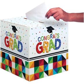 Creative Converting Chalkboard Card Box, 12" x 12", Black