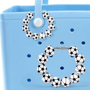 BABORUI Charms for Bogg Bag Accessories - Sport Charms for Bogg Bag/Simply Southern Bogg Bag, Insert Decoration Charms for Beach Tote Bag