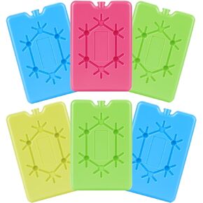 Ice Packs for Cooler, 6 Pack Slim Ice Packs for Lunch Boxes - 6.3" x 3.9" x 0.6" (each), Quick Freeze and Space Saving Freezer Lunch Ice Packs Reusable for Camping and Fishing in Kuwait
