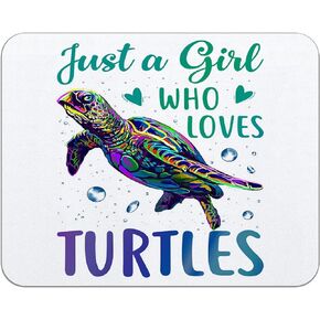 Just a Girl Who Loves Chickens Flower Chicken Mousepad 9.5×7.9 Inch Non-Slip Rubber Base Square Mouse Pads for Computers Laptop Office Home Dorm Desk Decor,Gifts for Chicken Lovers Girls