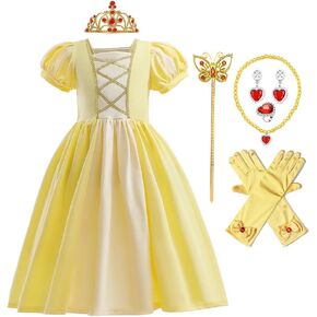 MYRISAM Girls Princess Costume Summer Dresses Halloween Christmas Birthday Party Pageant Cotton Ball Gown w/Accessories in Kuwait