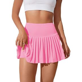 Milumia Women's Golf Skirt High Waist Pleated Mini Tennis Skirt Athletic Skort with Pocket