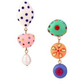 Candy Color Earrings Colorful Statement Earrings Boho Tassel Earrings Long Dangle Acrylic Earrings Aesthetic Earrings Jewelry for Women