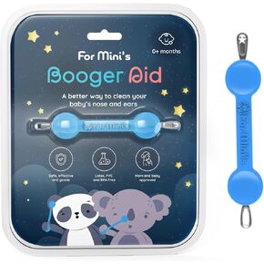 for Mini’s Booger Aid - Gentle, Safe, and Non-Toxic Nose and Ear Cleaning Tool for Infants and Toddlers (Blue, Small)