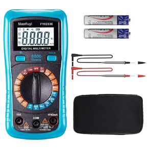 Digital Multimeter, True RMS 6000 Counts, Multi Tester, NCV Electrical Tester, Backlit LCD Display, Auto-Ranging Tests, Voltage, Current, Resistance, Continuity, Diode, Capacitance