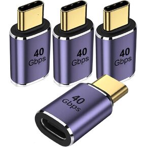 4Pack USB C Female to Female Adapter, USB Type C Coupler Extender Support 100W, 40Gbps, 8K@60Hz for Thunderbolt 4/3, MacBook Pro/Air, Laptop, Phones and More Type C Devices in Kuwait