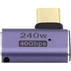 cablecc USB4 Type C Male to Female 240W Power 40Gbps Data 8K Video Left Right Angled Adapter for NS Phone Laptop