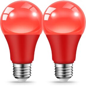 Green Light Bulbs for Outdoor Porch, 9W(60W Equivalent) E26 Base LED Green Bulb for Christmas, Halloween,Wedding,Party,Bar,Holiday Lighting,Home Decor, 2-Pack