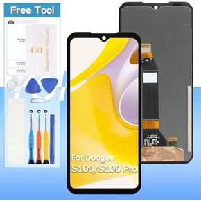 Screen Replacement for Doogee S100 / S100 Pro 6.58" LCD Display Touch Digitizer Assembly with Tools