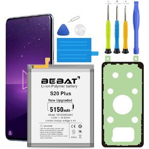 Replacement Battery for Samsung Galaxy S20 Plus,5150mAh High Capacity 0 Cycle Lithium Polymer Battery for Samsung Galaxy S20 Plus SM-G985 SM-G985F S20+ 5G with Tool Kits,EB-BG985ABY