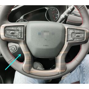 Gloss Black Interior Steering Wheel Overlay Decoration Trim for Chevy Silverado 2019 2020 2021 2022 2023 Suburban Tahoe 2021 2022 2023 (Gloss Black)