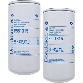 P551315 Donaldson Fuel Filter Spin-On (Pack of 2), Replaces Baldwin BF7634, Fleetguard FF5324, Wix 33377