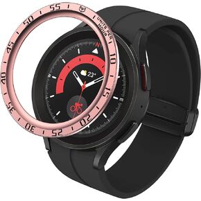 Bezel Ring Compatible for Samsung Galaxy Watch 5 Pro Bezel Loop Adhesive Cover Anti Scratch Protection Stainless Steel Metal Bezel Styling Protective Case Cover for Samsung Galaxy Watch 5 Pro