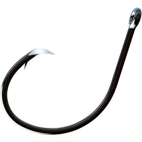 Eagle Claw Trokar AP Circle Non-Offset Fishing Hook, Black Chrome, 8/0, Pack of 7 hooks