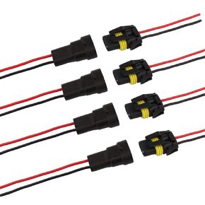9006 HB4 Bulb Sockets Female Adapter Wiring Harness Connector for Fog Light 4PCS