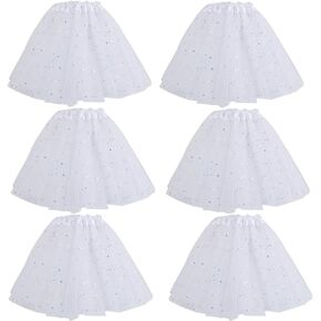 kilofly 6pc Girls Ballet Tutu Kids Birthday Princess Party Favor Dress Skirt Set