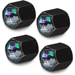 Auto Metal Tire Valve Stem Caps, Universal Valve Stem Covers, Automotive Accessories for Tire 4pcs/Pack, Metal Valve Stem Covers, Suitable for Most Brands of Cars, Motorcycles, Bicycles