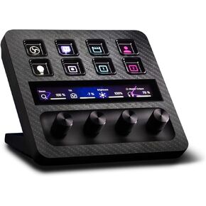 MightySkins Carbon Fiber Skin Compatible with Elgato Stream Deck + - Sailor Stripes | Protective, Durable Textured Carbon Fiber Finish | Easy to Apply, Remove, and Change Styles | Made in The USA