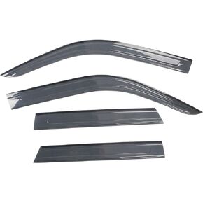 IKON MOTORSPORTS Tape On Window Visors Compatible with 2021-2024 Ford Bronco Sport, Factory Style Acrylic Transparent Smoke Rain Guards, Side Window Wind Deflectors 4PCS