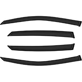 ROADFAR Side Window Deflectors Fit for 2016-2020 For Honda For Civic Out-Channel Sun Rain Guards Side Window Deflectors Dark Black Tape-On Outside Mount Window Shields Black 4-Pieces Set