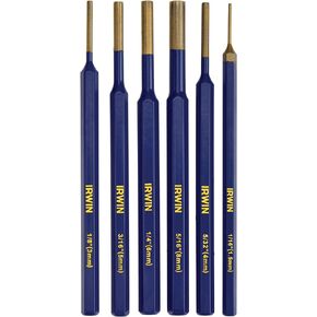 IRWIN Punch Set, 6-Pack with Various Sizes, Tempered for Durability (IRHT82531)