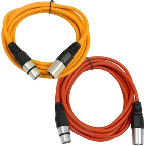 الصوت الزلزالي - SAXLX-10-2 حزمة من 10 كابلات توصيل XLR ذكر إلى XLR أنثى - متوازن - سلك تصحيح 10 أقدام - أزرق وأزرق