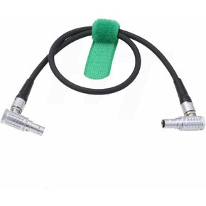 0B 2 Pin Right Angle Power Cable for Alexa DSMC2 Camera, Teradek Bolt Bond, SmallHD Monitor, Z CAM E2 F6 S6 Camera EVF 30cm