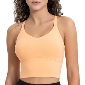 Lemedy Strappy Padded Sports Bras for Women Workout Running Tank Crop Tops Yoga Shirts in Kuwait
