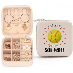 Baseball Bag Baseball Stuff Funny Gifts for Women Teenage Girls Sports Lover Gift Jewelry Box Birthday Christmas Gifts for Her Female Sister Daughter Friends Bestie - Just A Girl Who Loves Baseball