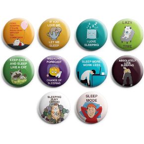 Funny and Cute Designs Pinback Buttons (10-Pack)